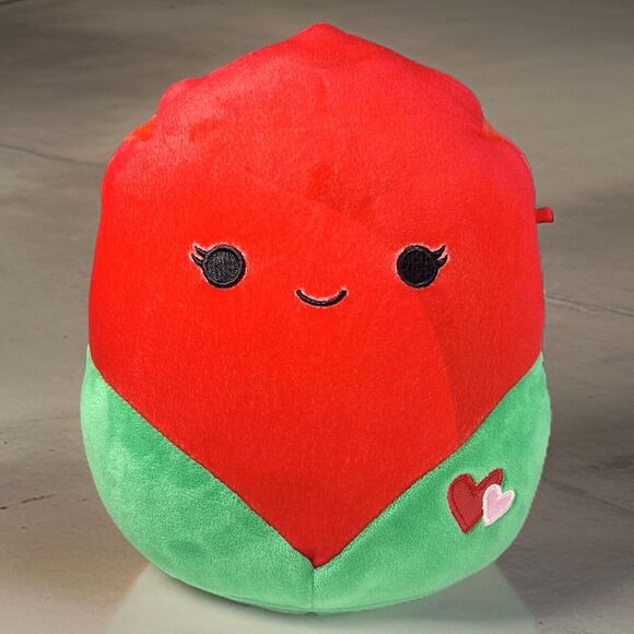 Squishmallows Walsh the Red Rose Plush Doll Toy 2023‎ Valentine Squad 8" Hearts - Picture 1 of 12